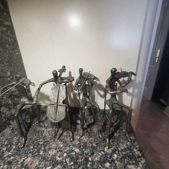 sculpture of cellist approx 4 lbs weights.shown singular and in a group... - Picture 4 of 4